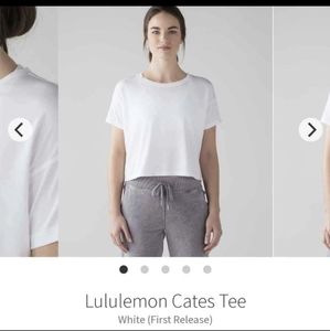 1/3 Lululemon Cates tee white size 4